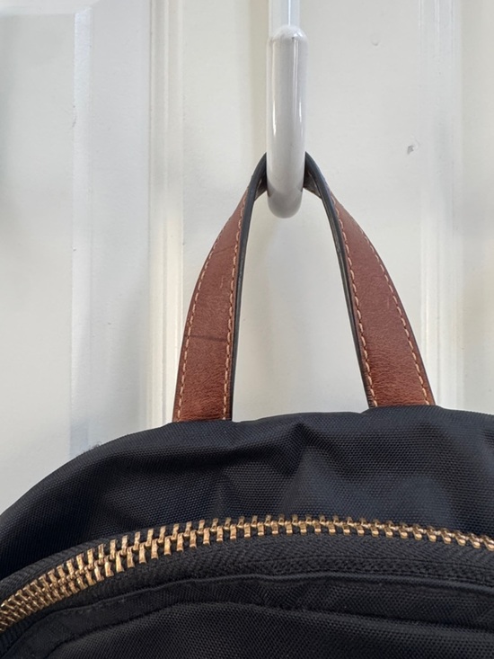 Frye Black Backpack with Brown Leather Accents and Gold Hardware main image 4